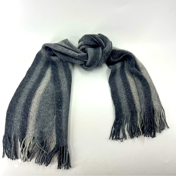Geoffrey Beene Wool Blend Striped Scarf - Picture 1 of 6